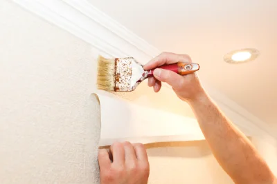 Pose de papier peint au Loroux — revêtements muraux et toiles de verre